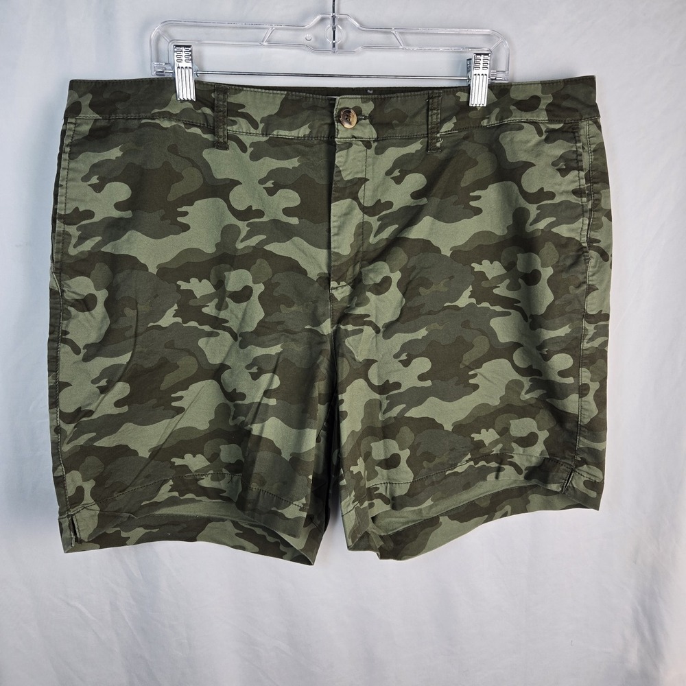 Old Navy Everyday Shorts High Rise Camo Olive Green Womens 18 Tall Gorpcore